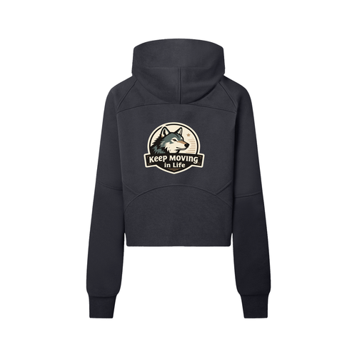 Cropped Half-Zip Hoodie