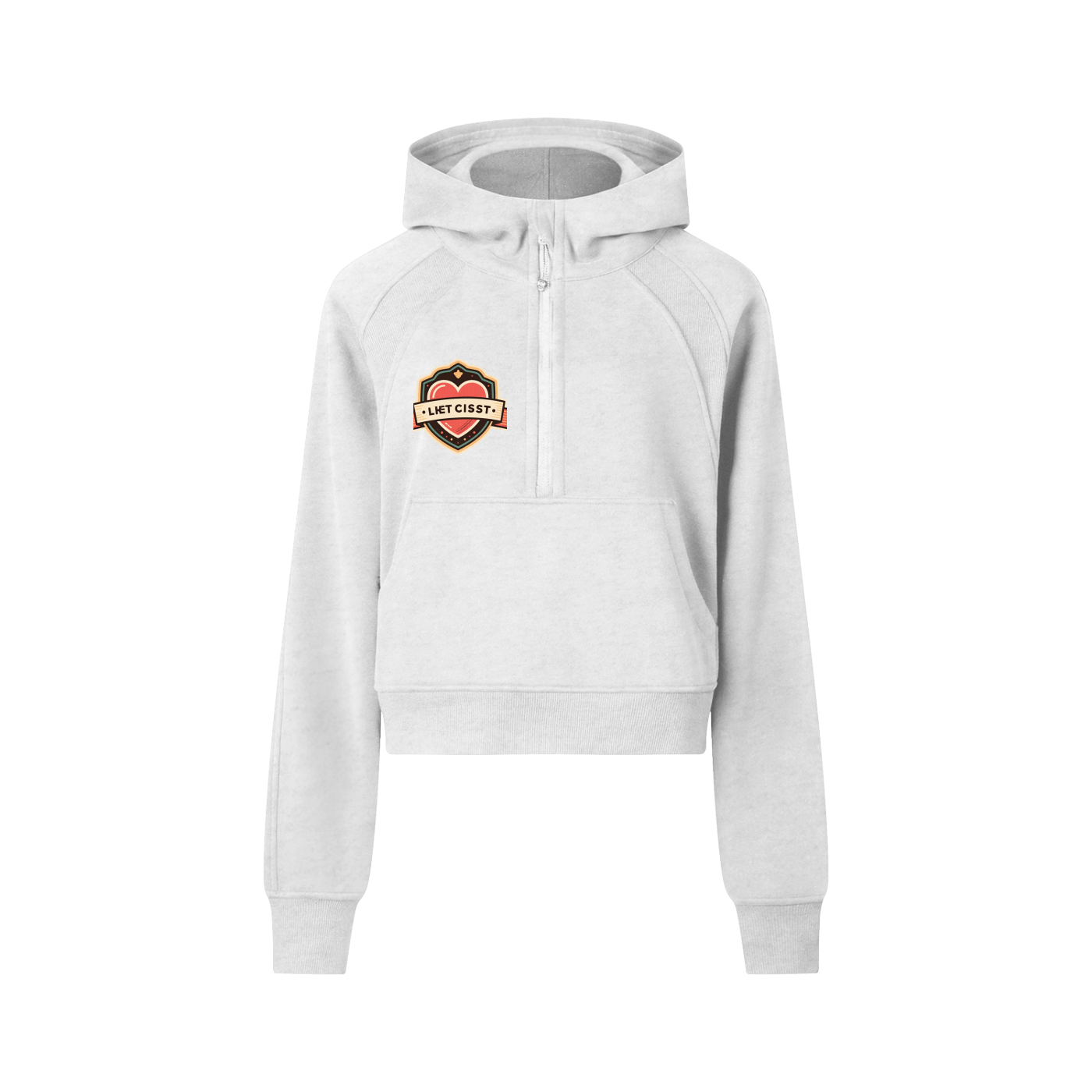 Cropped Half-Zip Hoodie