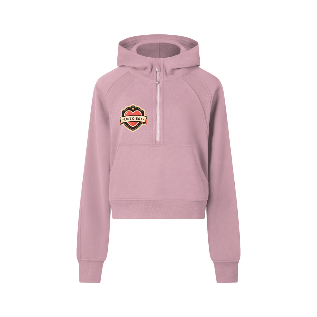 Cropped Half-Zip Hoodie