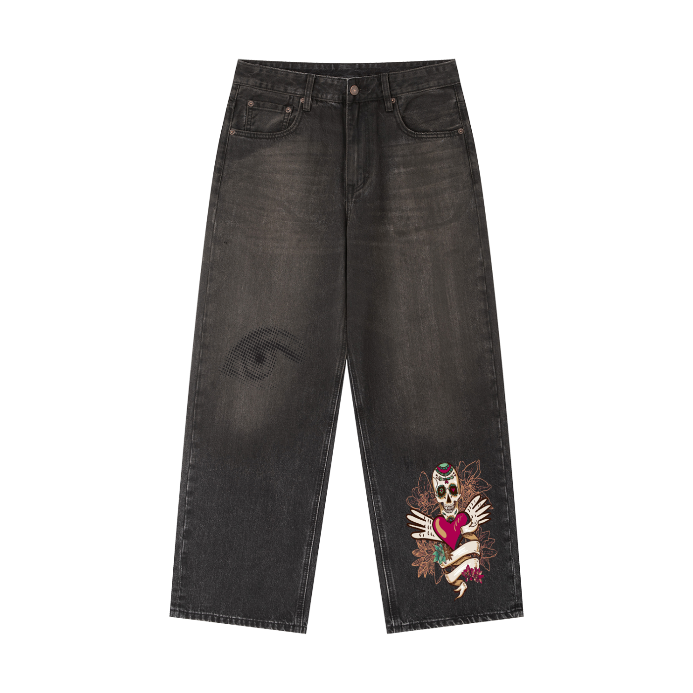 Vintage Wash Heavyweight Denim Jeans
