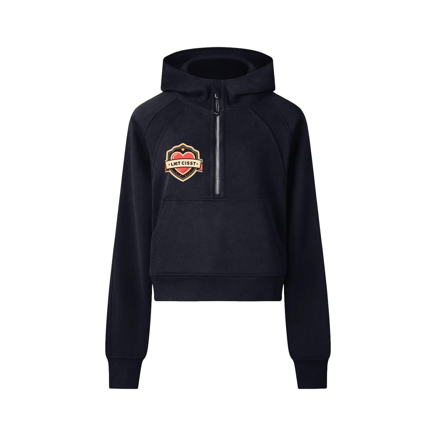 Cropped Half-Zip Hoodie