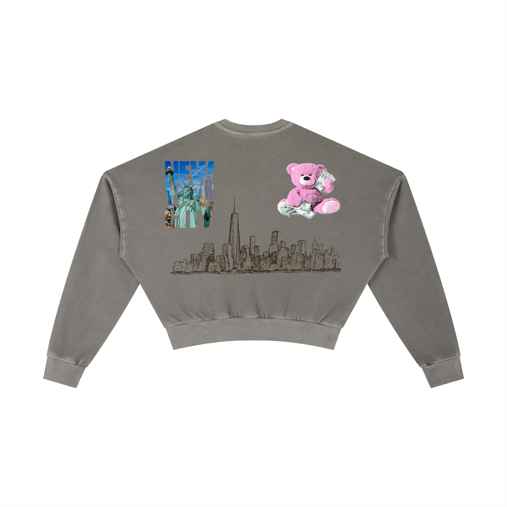 Vintage Washed Cropped Sweatshirt