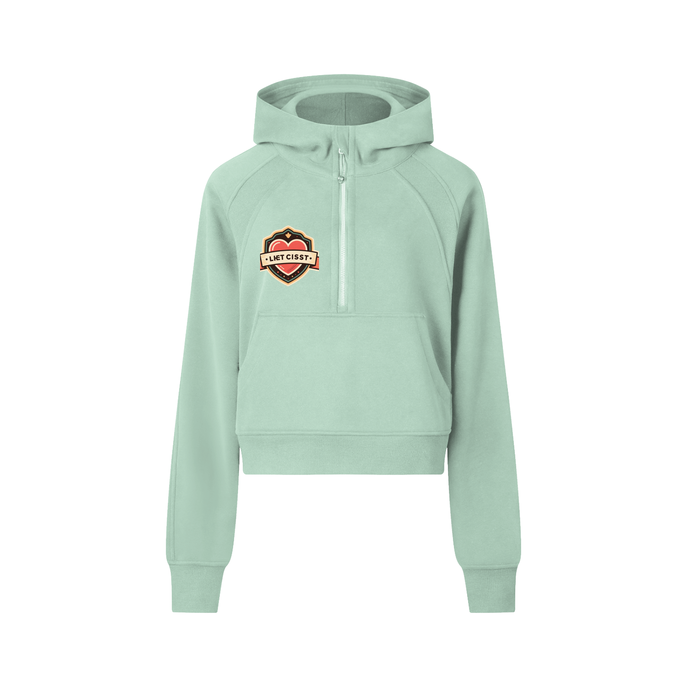 Cropped Half-Zip Hoodie